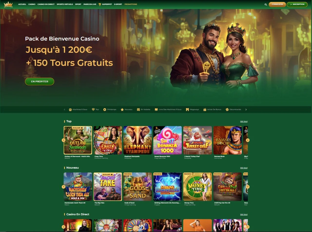 Aperçu du site Grand Win
